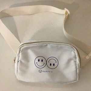 White Happy V Fanny Pack New Without Tags